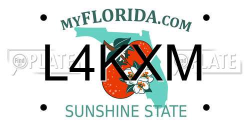 L4KXM Florida License Plate