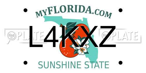L4KXZ Florida License Plate