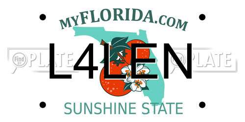 L4LEN Florida License Plate