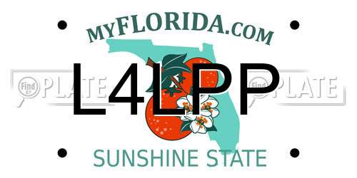 L4LPP Florida License Plate