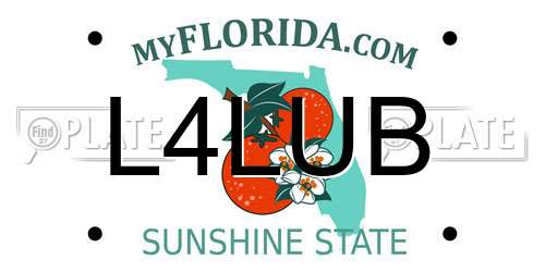 L4LUB Florida License Plate