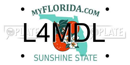 L4MDL Florida License Plate