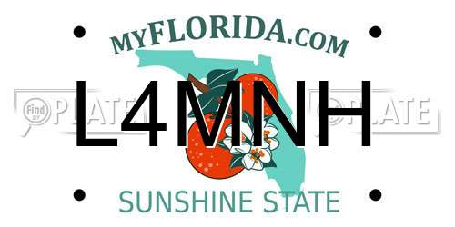 L4MNH Florida License Plate