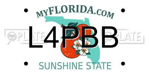 L4PBB Florida License Plate