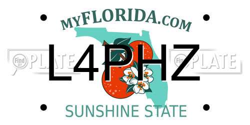 L4PHZ Florida License Plate