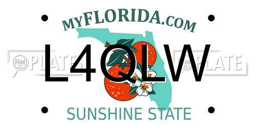 L4QLW Florida License Plate