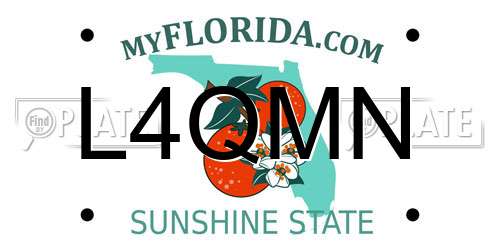 L4QMN Florida License Plate