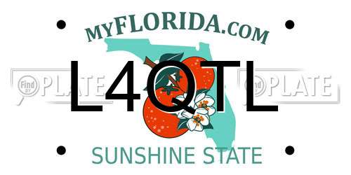 L4QTL Florida License Plate