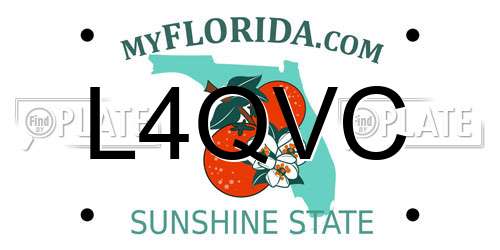L4QVC Florida License Plate