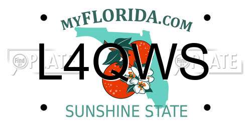 L4QWS Florida License Plate
