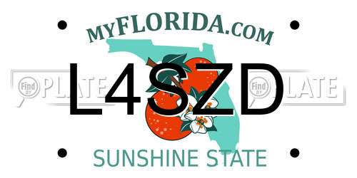 L4SZD Florida License Plate