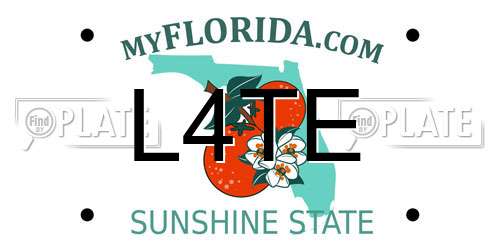 L4TE Florida License Plate