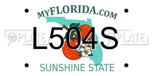 L504S Florida License Plate