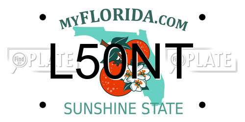 L50NT Florida License Plate