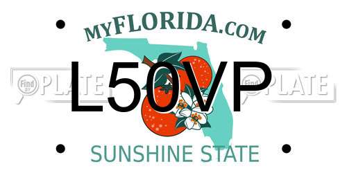L50VP Florida License Plate