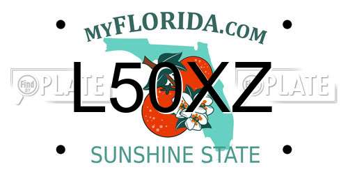 L50XZ Florida License Plate
