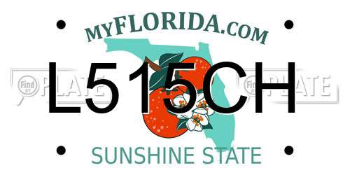 L515CH Florida License Plate