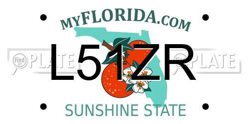 L51ZR Florida License Plate
