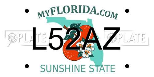 L52AZ Florida License Plate