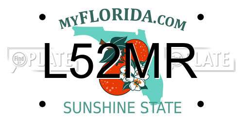 L52MR Florida License Plate