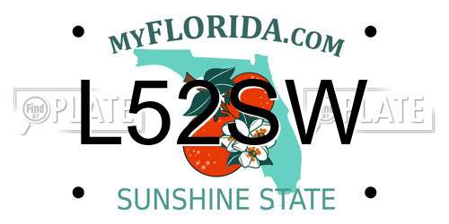 L52SW Florida License Plate