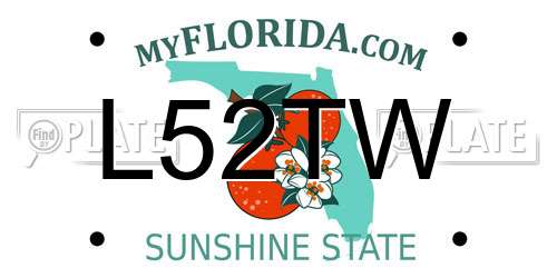 L52TW Florida License Plate