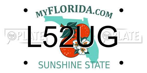 L52UG Florida License Plate