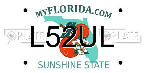 L52UL Florida License Plate