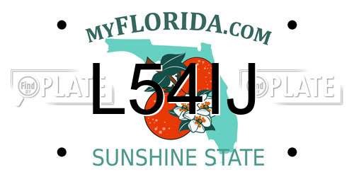 L54IJ Florida License Plate