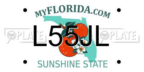 L55JL Florida License Plate