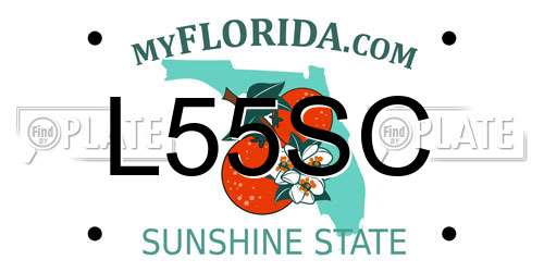 L55SC Florida License Plate