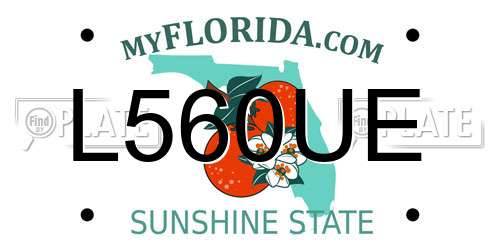 L560UE Florida License Plate