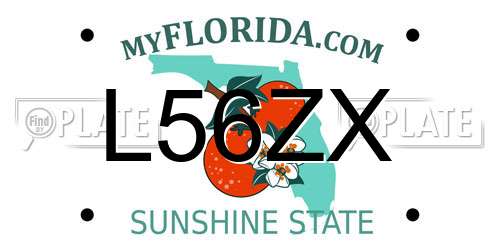 L56ZX Florida License Plate