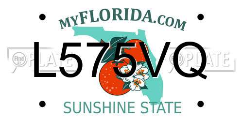 L575VQ Florida License Plate