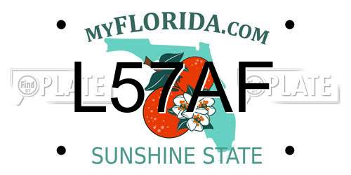 L57AF Florida License Plate