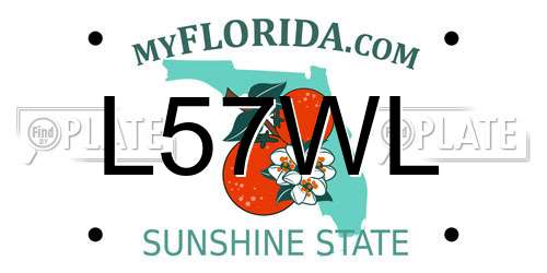 L57WL Florida License Plate