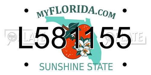 L581155 Florida License Plate