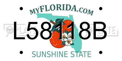 L58118B Florida License Plate