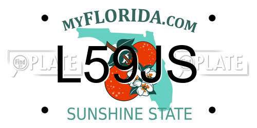 L59JS Florida License Plate