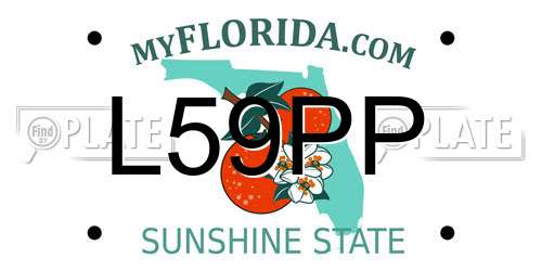 L59PP Florida License Plate