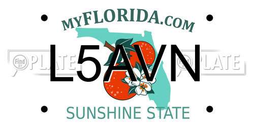 L5AVN Florida License Plate