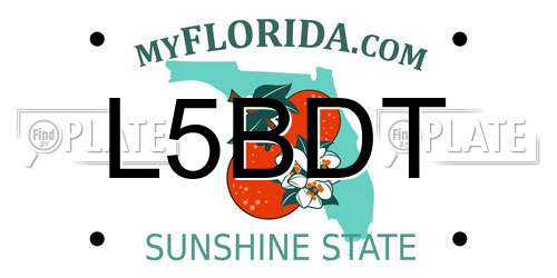 L5BDT Florida License Plate