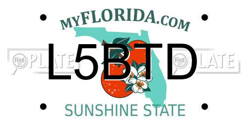L5BTD Florida License Plate