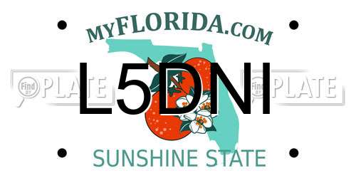 L5DNI Florida License Plate
