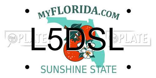 L5DSL Florida License Plate