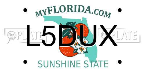L5DUX Florida License Plate