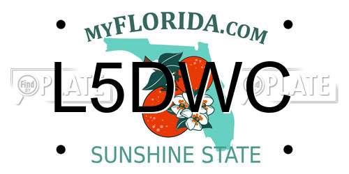 L5DWC Florida License Plate