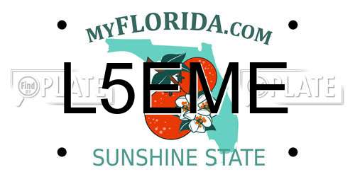 L5EME Florida License Plate