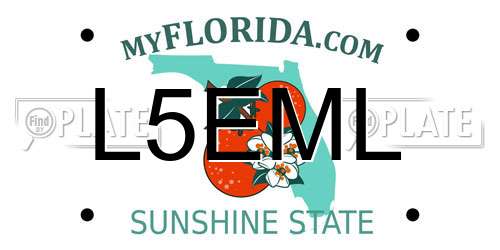 L5EML Florida License Plate