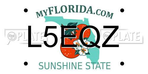 L5EQZ Florida License Plate